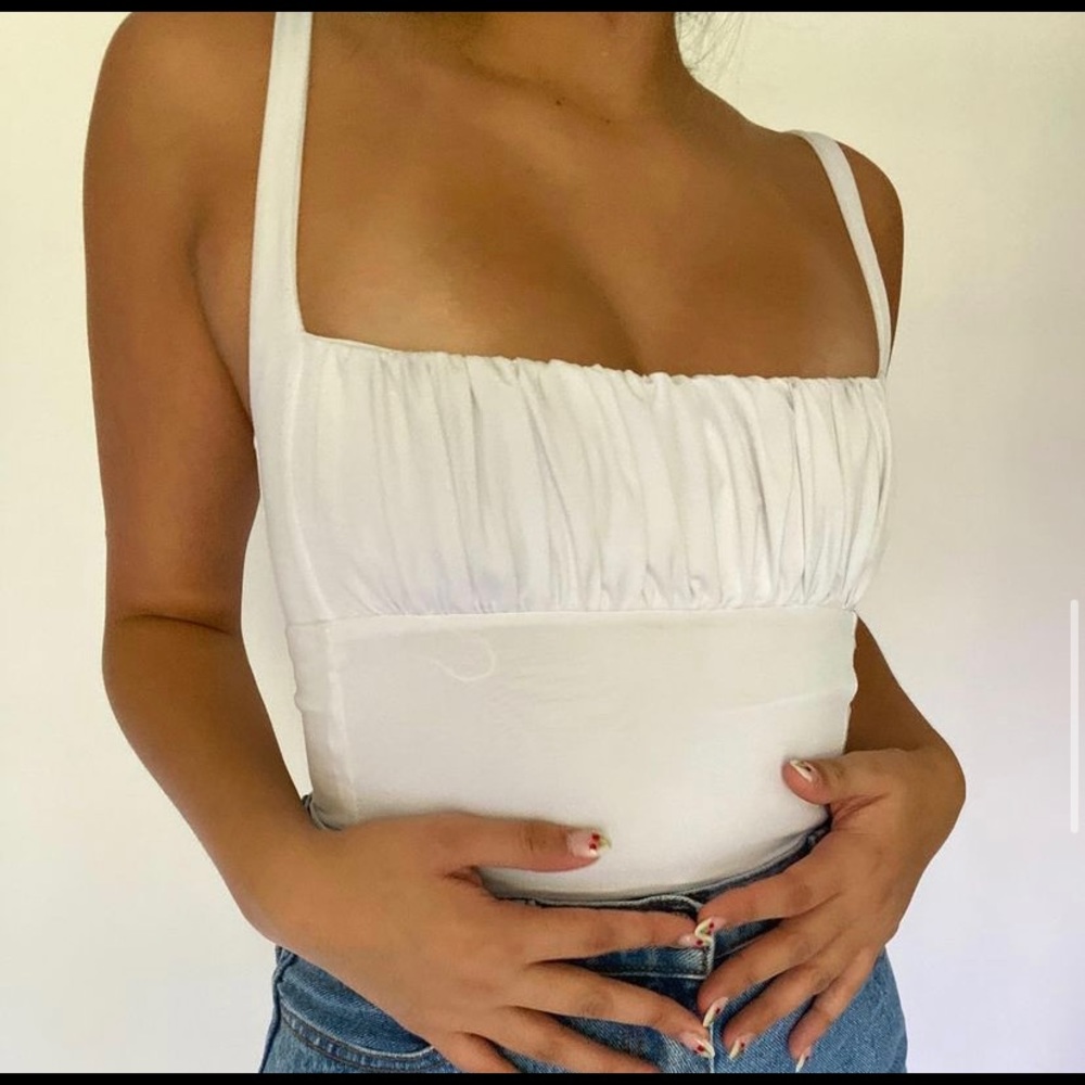 White crop top